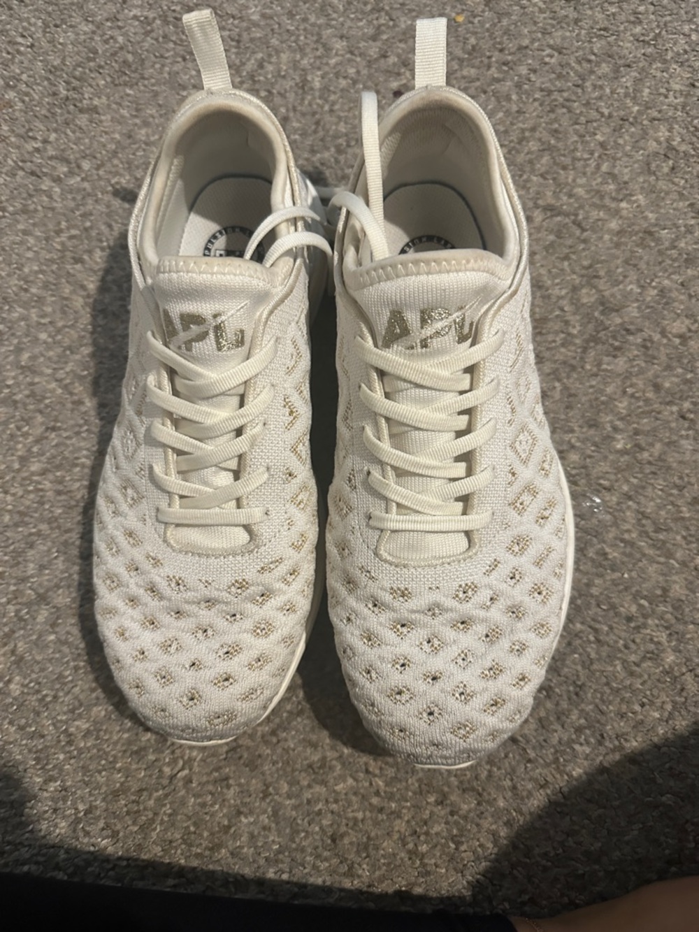 APL Women's Knit Athletic Sneakers in Cream